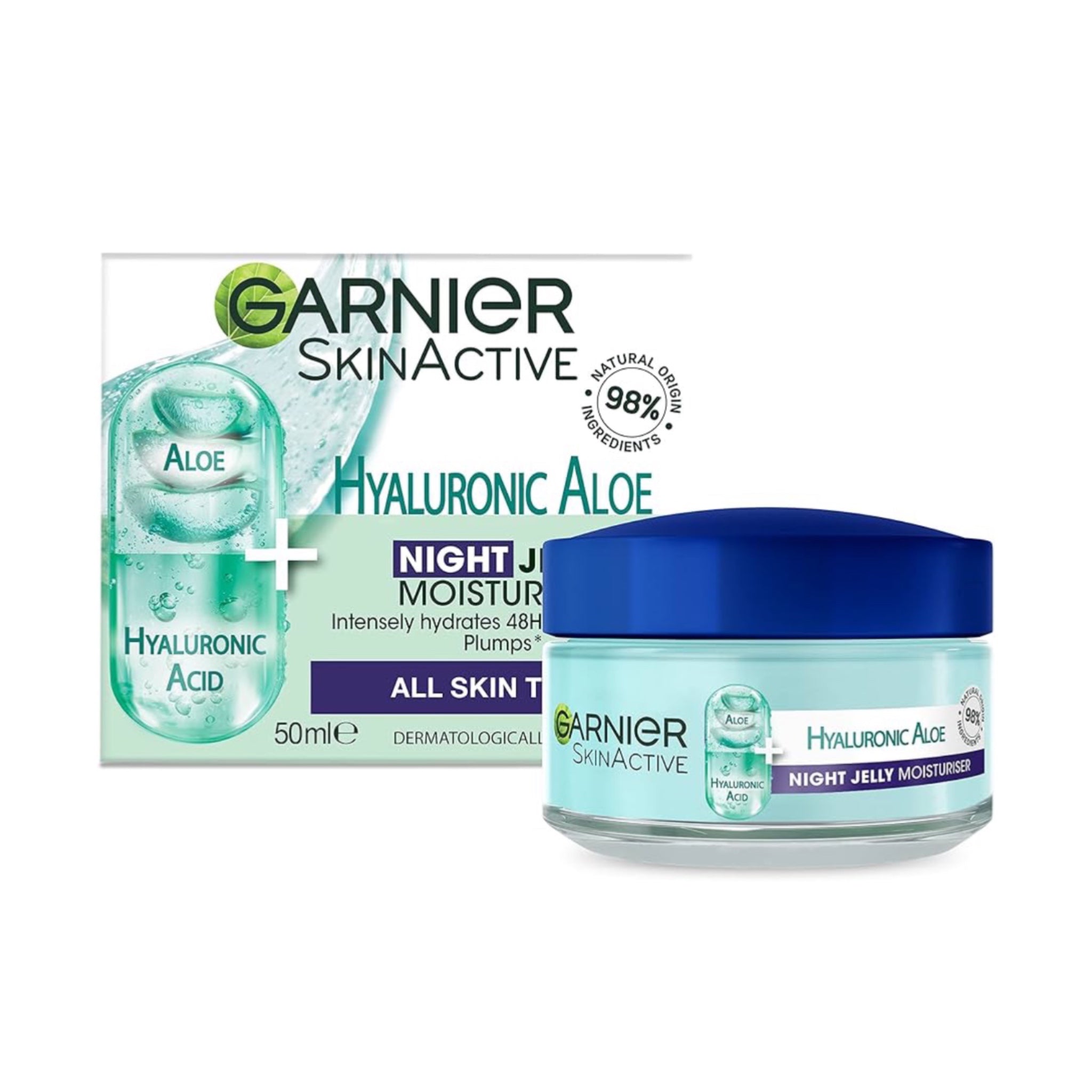 GARNIER SKIN ACTIVE HYALURONIC ALOE JELLY NIGHT MOISTURIZER 50ML