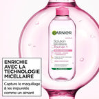 GARNIER SKIN ACTIVE SOLUTION MICELLAIRE TOUT EN 1 POUR PEAUX SENSIBLE 400ML