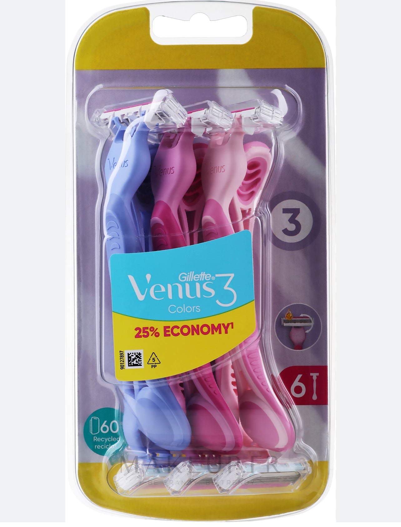 Gillette venus boite de 6 pieces ( 3 lames )
