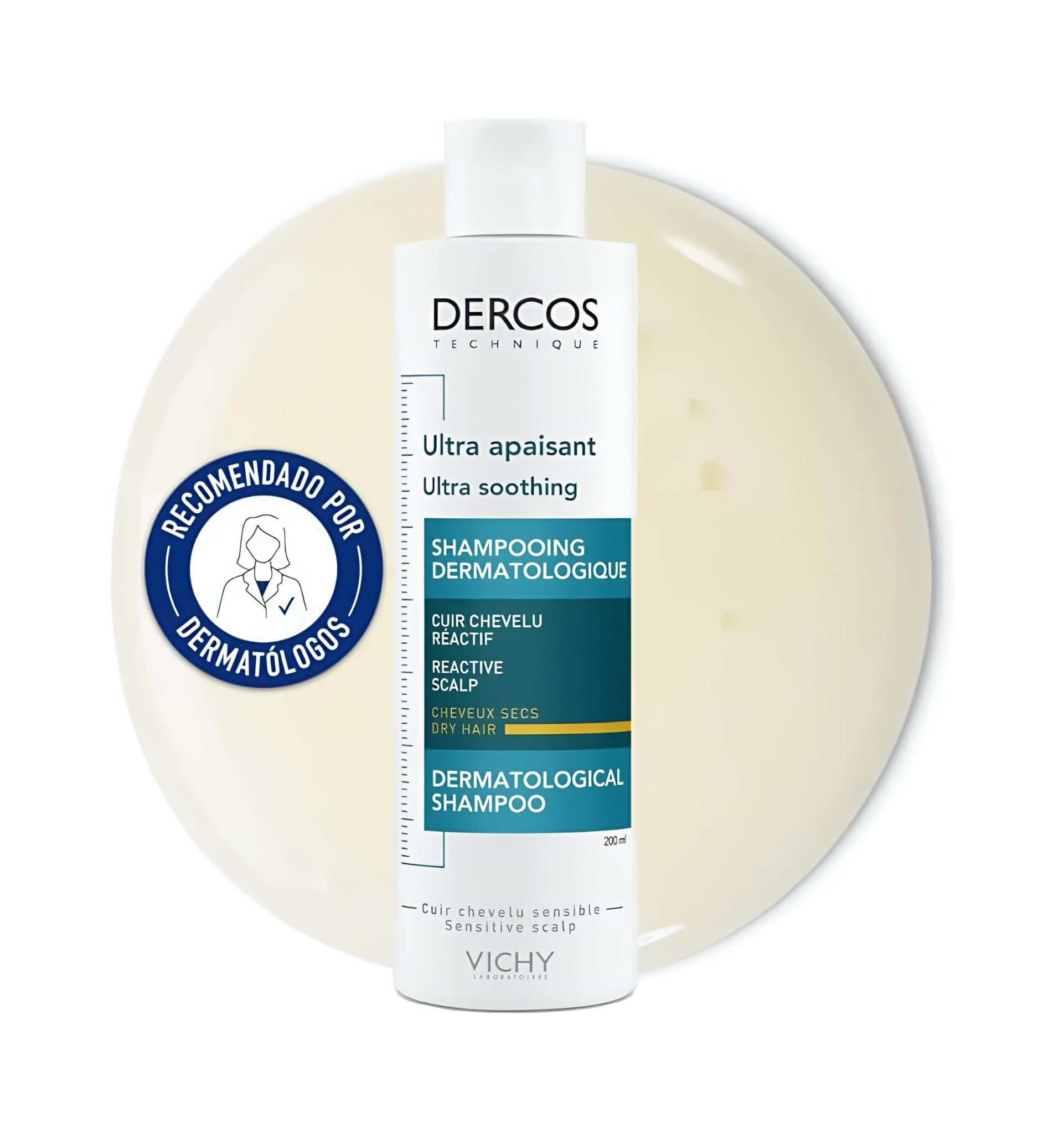 VICHY DERCOS ULTRA SOOTHING DERMATOLOGICAL SHAMPOO FOR DRY HAIR 200ML