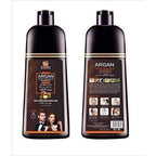 SHAMPOOING COLORANT NATUREL MARRON FONCÉ  - FAST - À L’HUILE D’ARGAN - 400ML