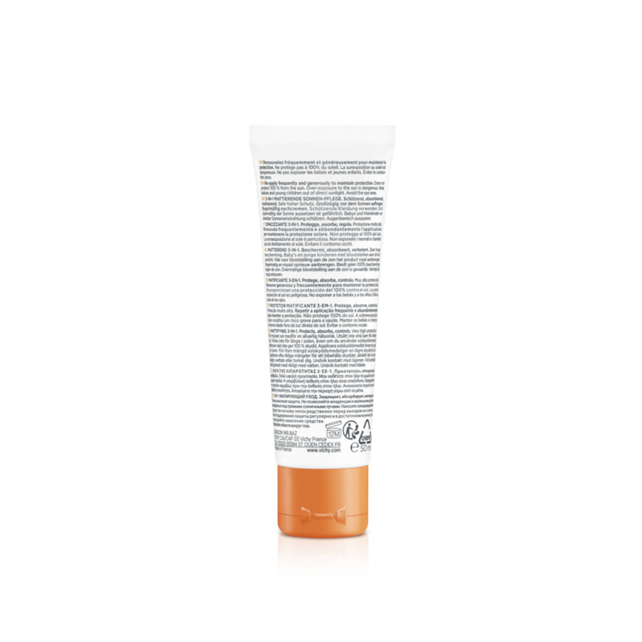 VICHY CAPITAL SOLEIL SOIN MATIFIANT 3 EN 1 SPF 50+ / 50 ML