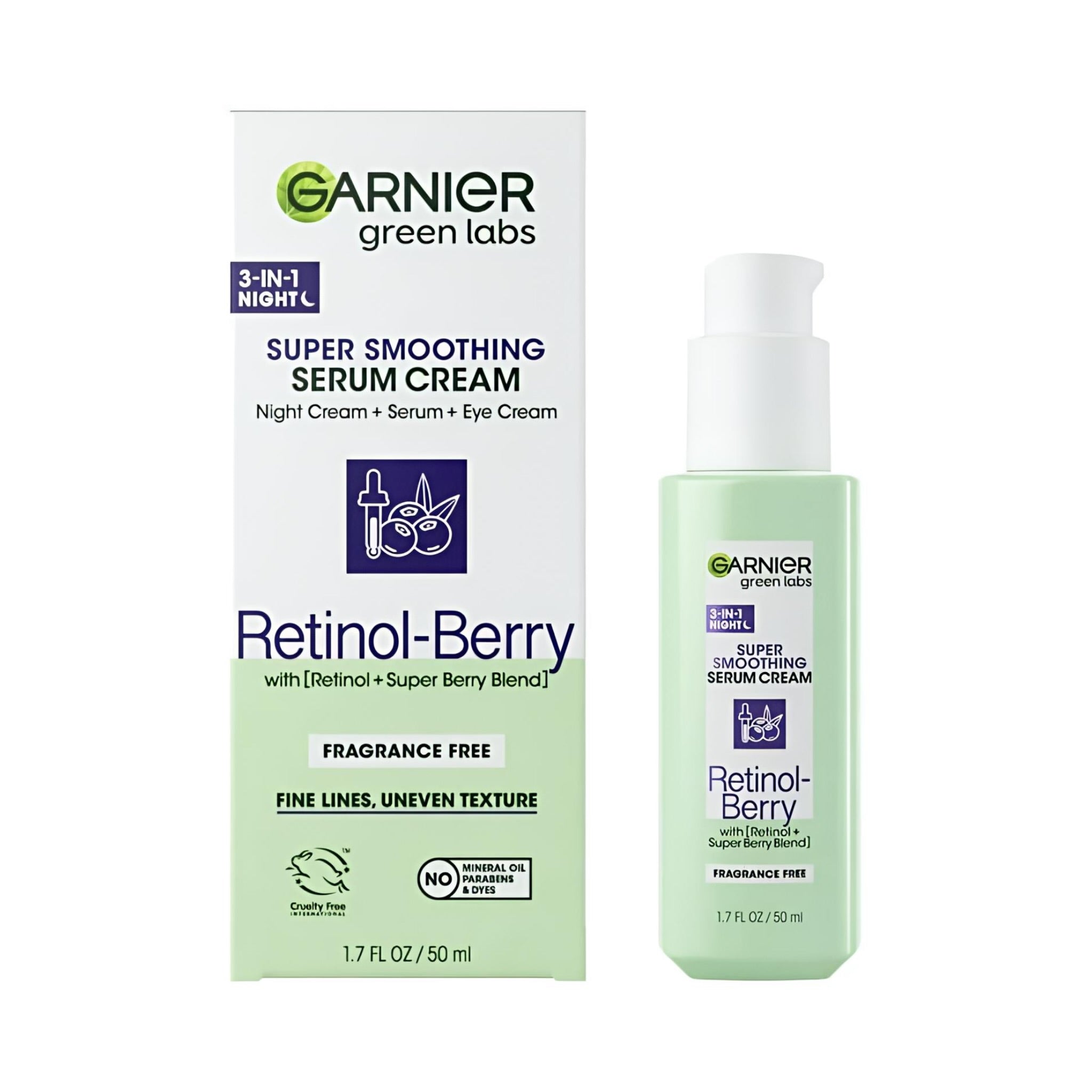 GARNIER GREEN LABS SUPER SMOOTHING SERUM CREAM 3 EN 1 RETINOL-BERRY 50ML