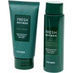 COFFRET CADEAU HOMME VERT GEL DOUCHE SHAMPOING ET GEL NETTOYANT