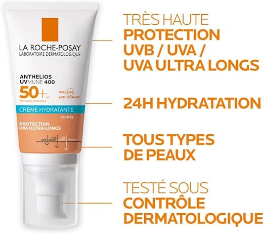 LA ROCHE POSAY ANTHELIOS UVMUNE 400 CRÈME SOLAIRE PEAU SENSIBLE TEINTÉE SPF50+ 50ML