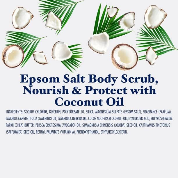 DR TEAL'S PURE EPSOM SALT COCONUT OIL BODY SCRUB 454G