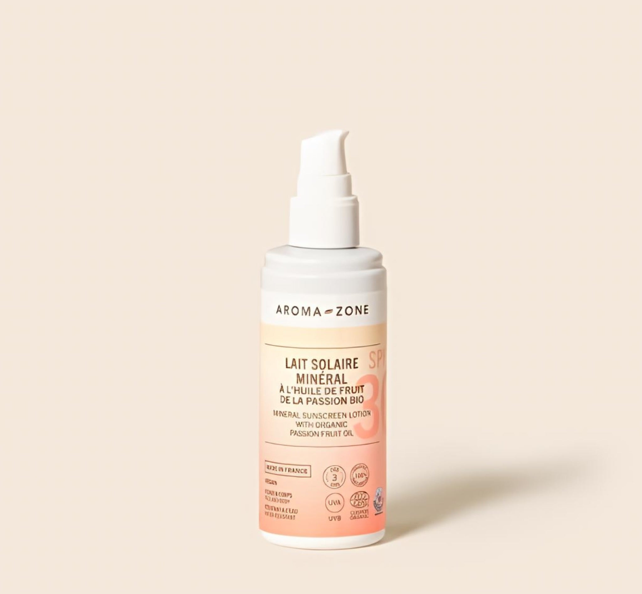 AROMA ZONE LAIT SOLAIRE BIO MINERAL SPF 30 UVA UVB