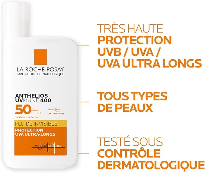 LA ROCHE POSAY ECRAN SOLAIR ANTHELIOS FLUIDE INVISIBLE 50ML