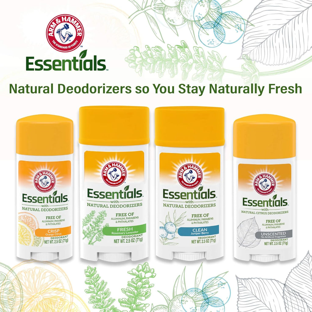 ARM&HAMMER ESSENTIALS DEODORANT NATURAL SANS PARABEN ORANGE CITRUS 71G