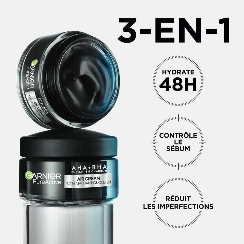 GARNIER AIR CREAM SOIN MATIFIANT QUOTIDIEN AHA+BHA 50ML