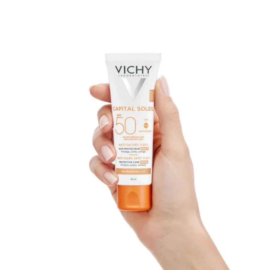 VICHY CAPITAL SOLEIL 3 EN 1 ANTI PIGMENT SPF 50 UVA TEINTÉ 50 ML