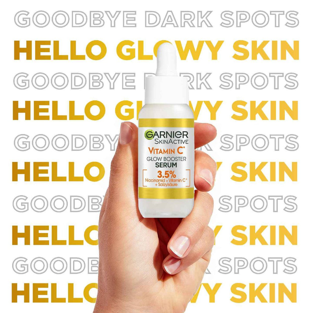 GARNIER SÉRUM BOOSTER D’ÉCLAT VITAMINE C AVEC 3.5% DE [NIACINAMIDE + VITAMINE C + ACIDE SALICYLIQUE] 30 ML