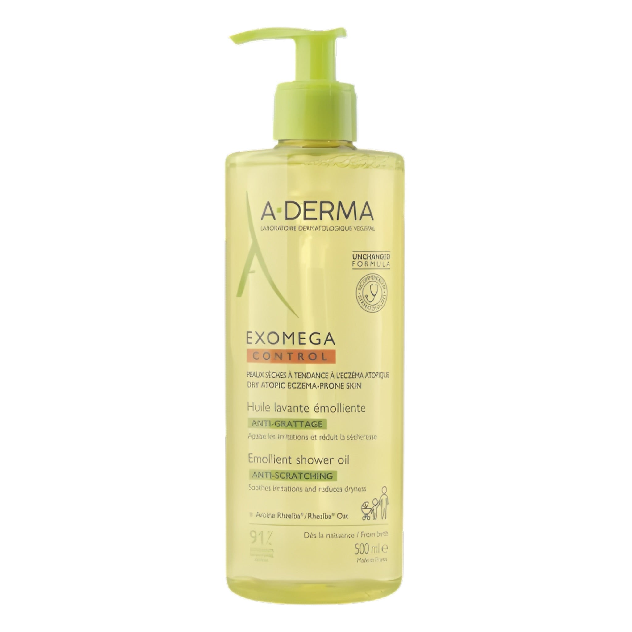 A-DERMA HUILE LAVANTE PEAUX SÉCHES A TENDANCE A L’ECZEMA ATOPIQUE ANTI GRATTAGE 500ML