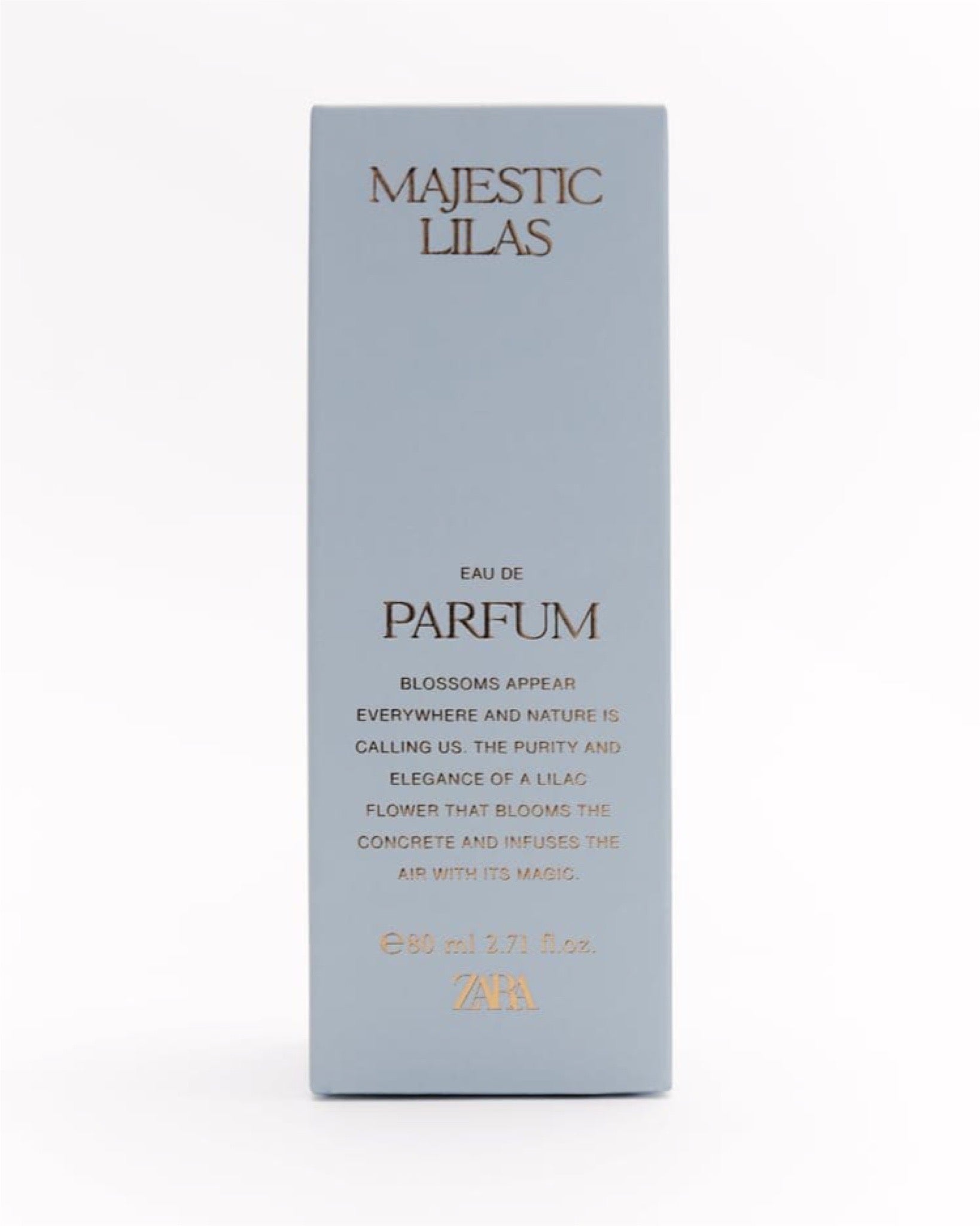ZARA MAJESTIC LILAS EAU DE PARFUM 80ML