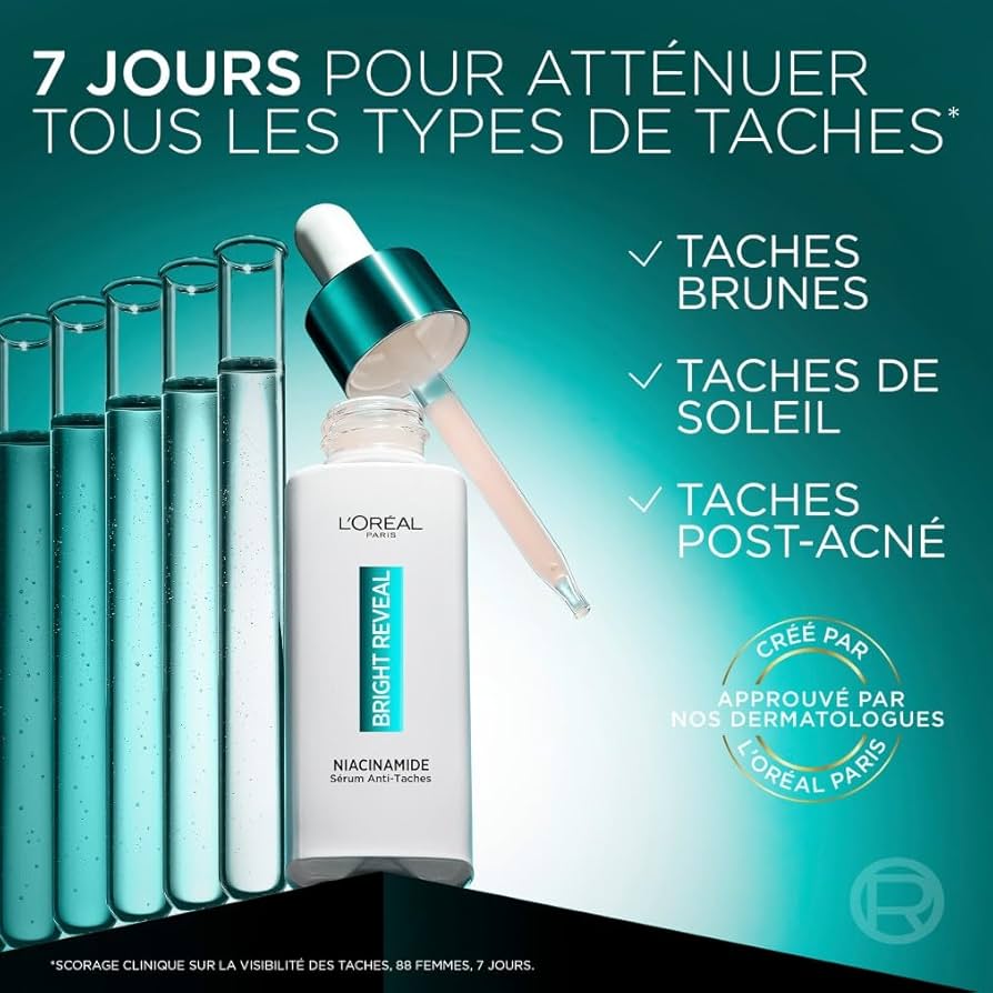 L’ORÉAL PARIS BRIGHT REVEAL NIACINAMIDE 10% SERUM ANTI TACHES 30 ML