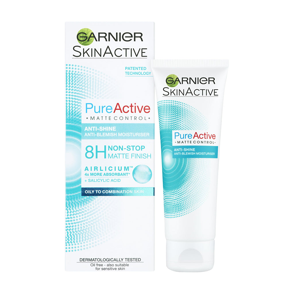 GARNIER SKIN ACTIVE PURE ACTIVE DAILY MATTIFYING MOISTURIZING BLEMISHES & SHINE 50ML