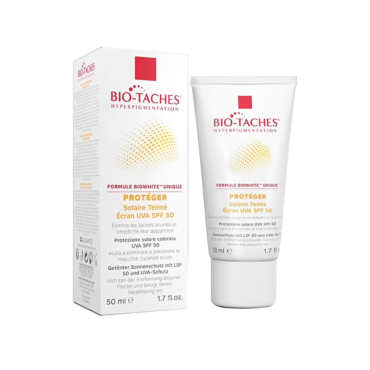 BIO-TACHES CRÈME SOLAIRE TEINTÉE HAUTE PROTECTION SPF 50 ( UVA ) 50 ML