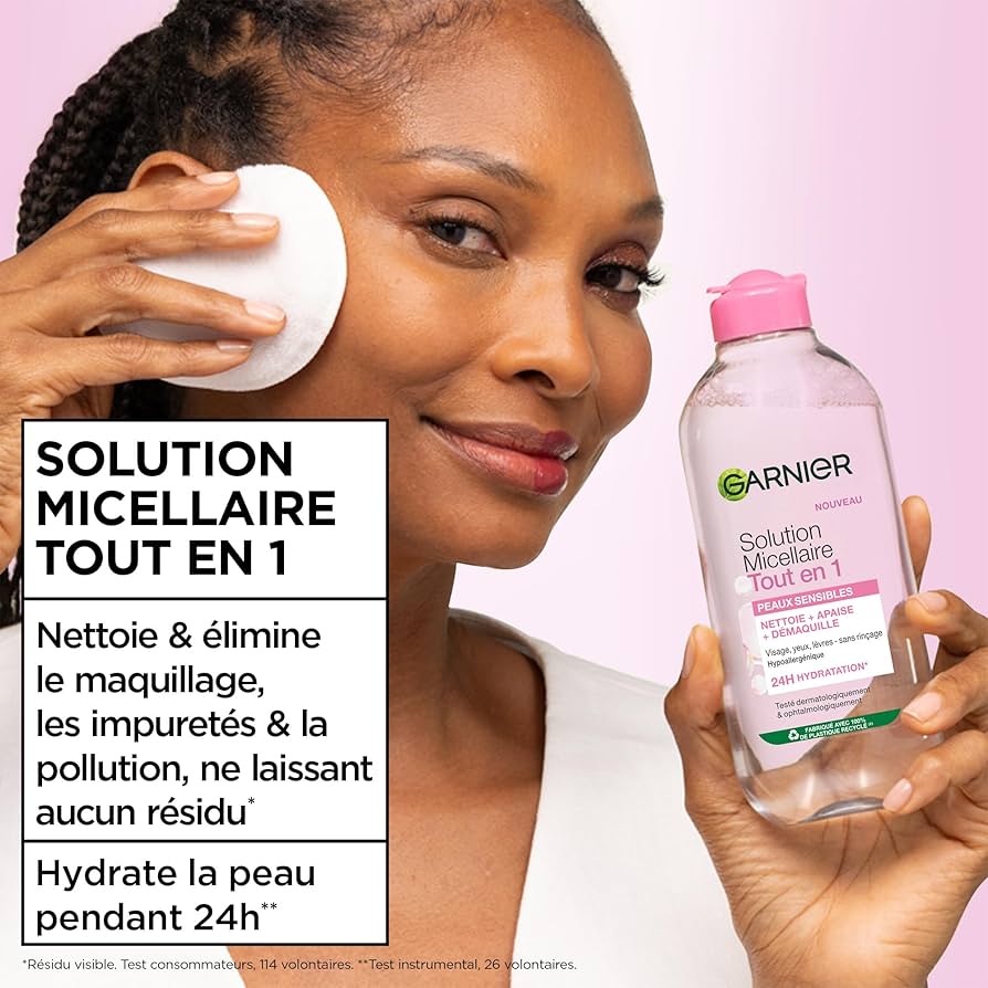 GARNIER SKIN ACTIVE SOLUTION MICELLAIRE TOUT EN 1 POUR PEAUX SENSIBLE 400ML