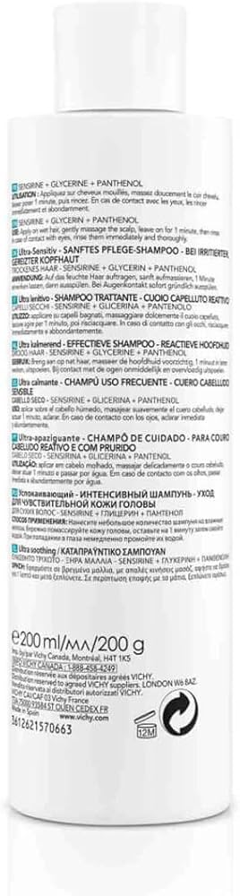 VICHY DERCOS ULTRA SOOTHING DERMATOLOGICAL SHAMPOO FOR DRY HAIR 200ML