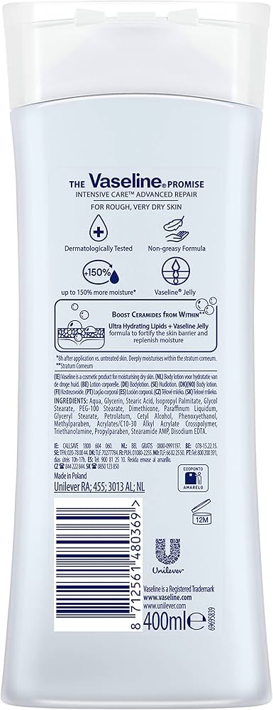 VASELINE ADVANCED REPAIR 48H DEEP MOISTURE  400ML