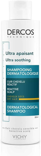 VICHY DERCOS ULTRA SOOTHING DERMATOLOGICAL SHAMPOO FOR DRY HAIR 200ML