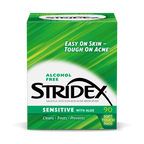 STRIDEX SENSITIVE WITH ALOE ALCOHOL FREE 55 SOFT TOUCH PADS