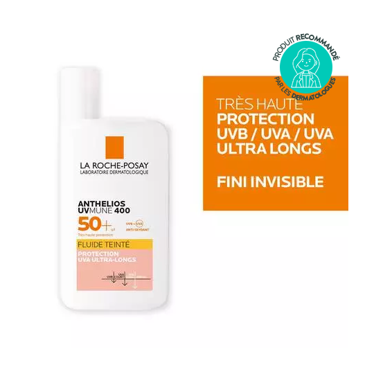 LA ROCHE POSAY ECRAN SOLAIRE ANTHELIOS FLUIDE INVISIBLE 50ML (TEINTÉ)