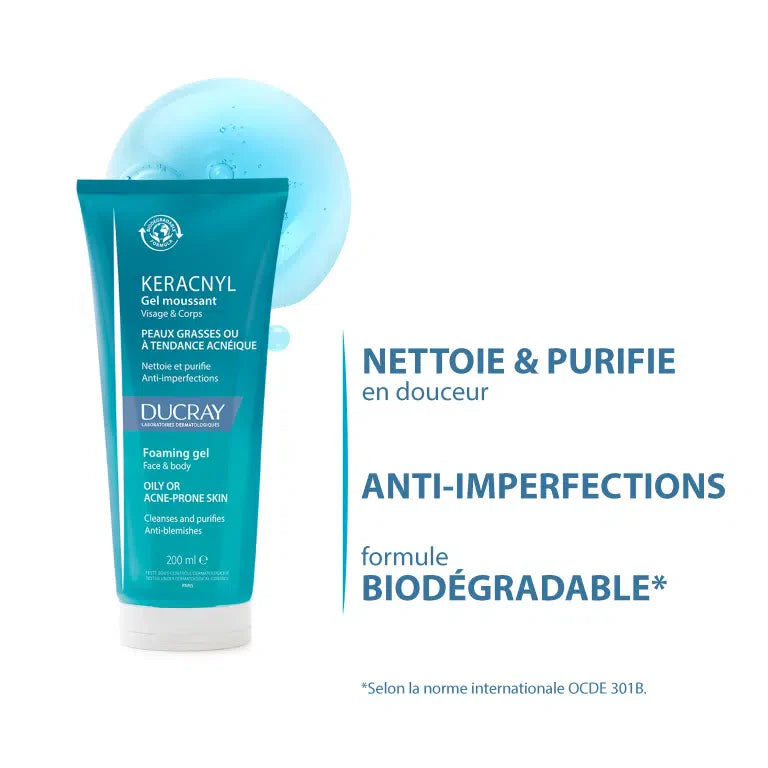 KERACNYL GEL MOUSSANT 200ML DUCRAY