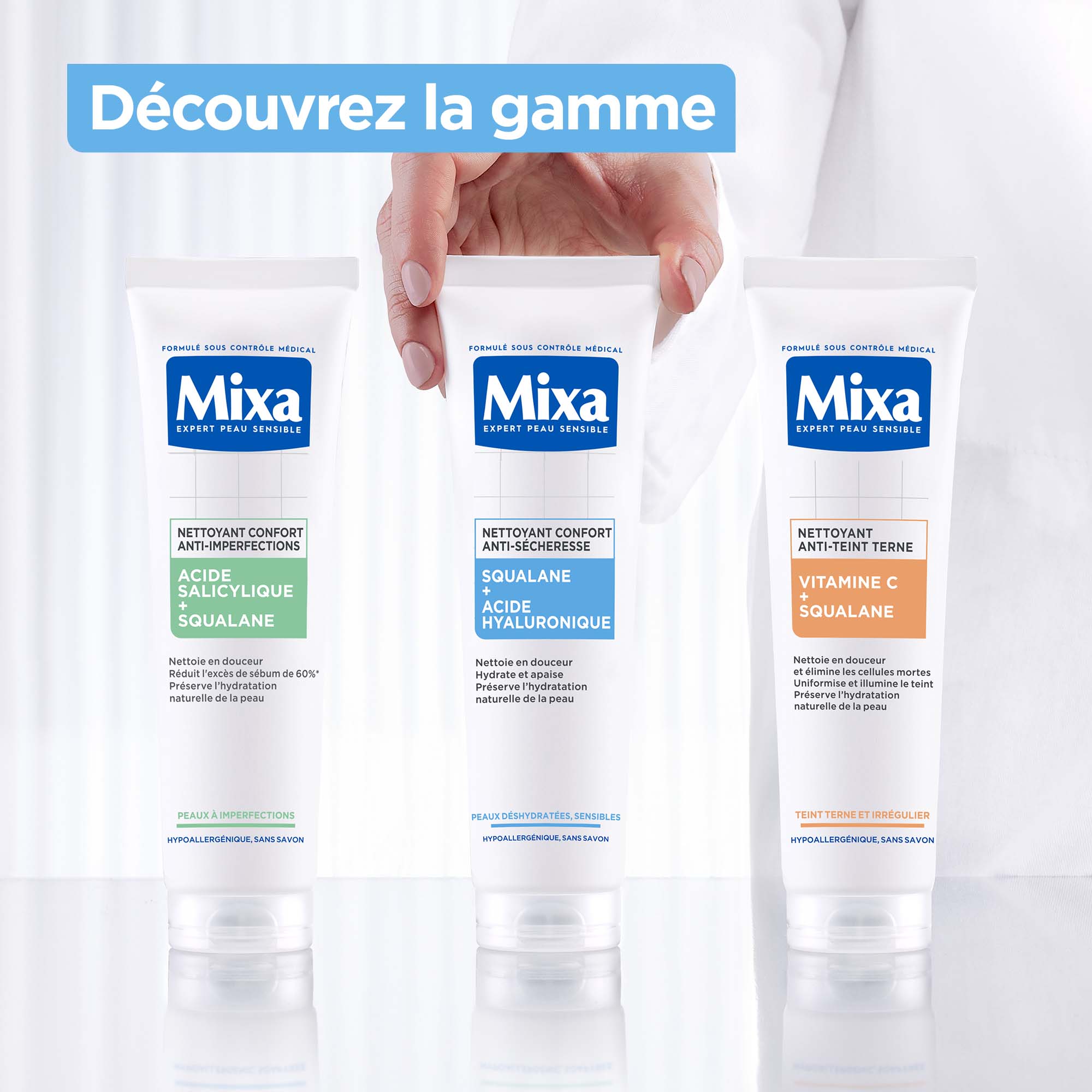 MIXA NETTOYANT CONFORT ANTI-TEINT TERNE À LA VITAMINE C 150ML