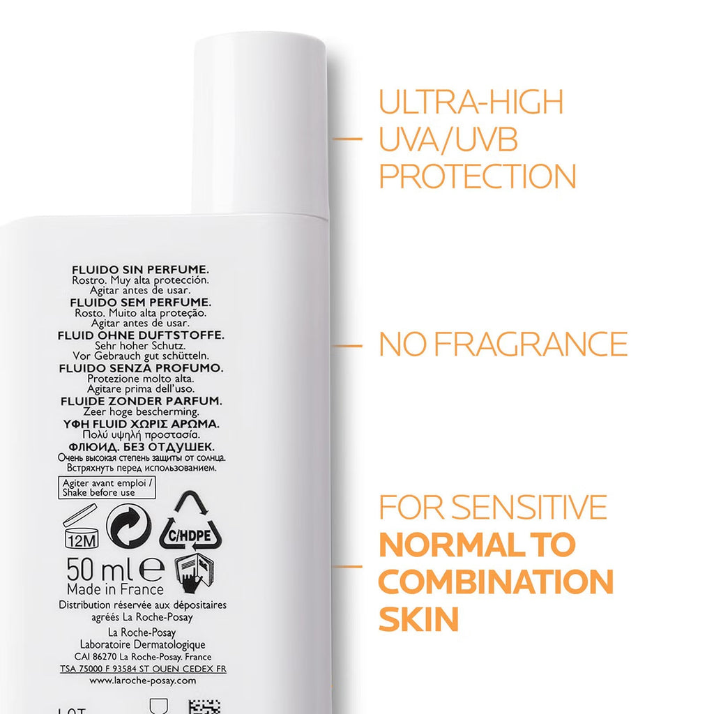 LA ROCHE POSAY ECRAN SOLAIRE ANTHELIOS FLUIDE INVISIBLE 50ML (TEINTÉ)