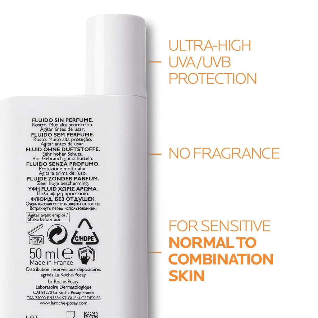 LA ROCHE POSAY ECRAN SOLAIR ANTHELIOS FLUIDE INVISIBLE 50ML