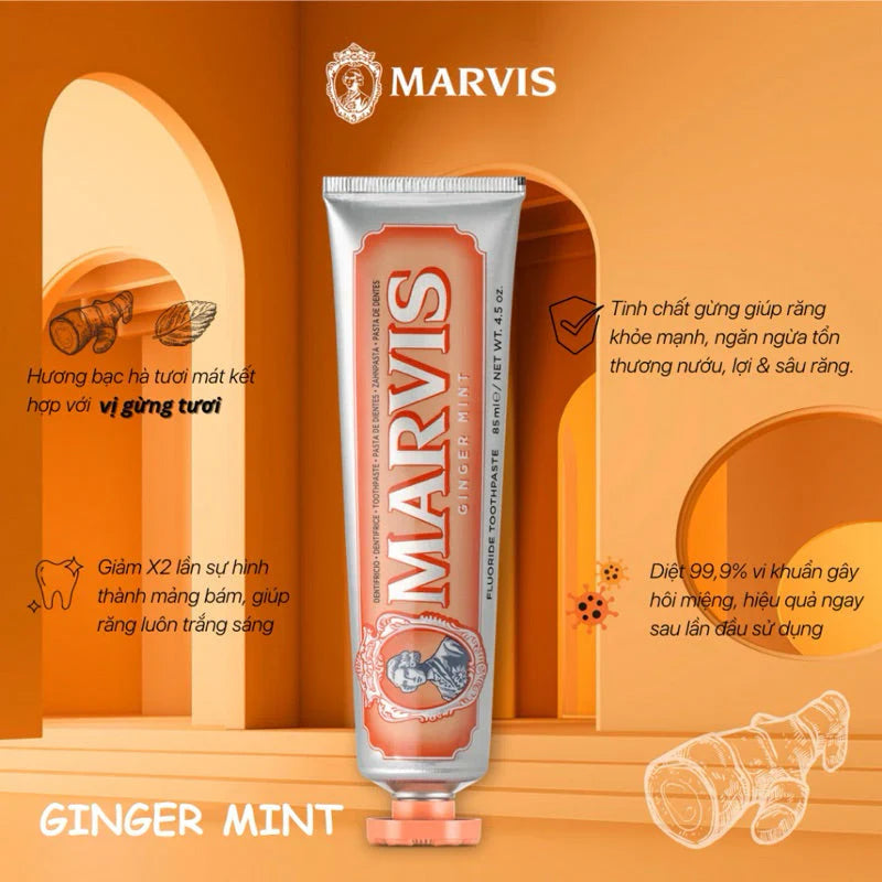 MARVIS DENTIFRICE GINGER MINT 85 ML