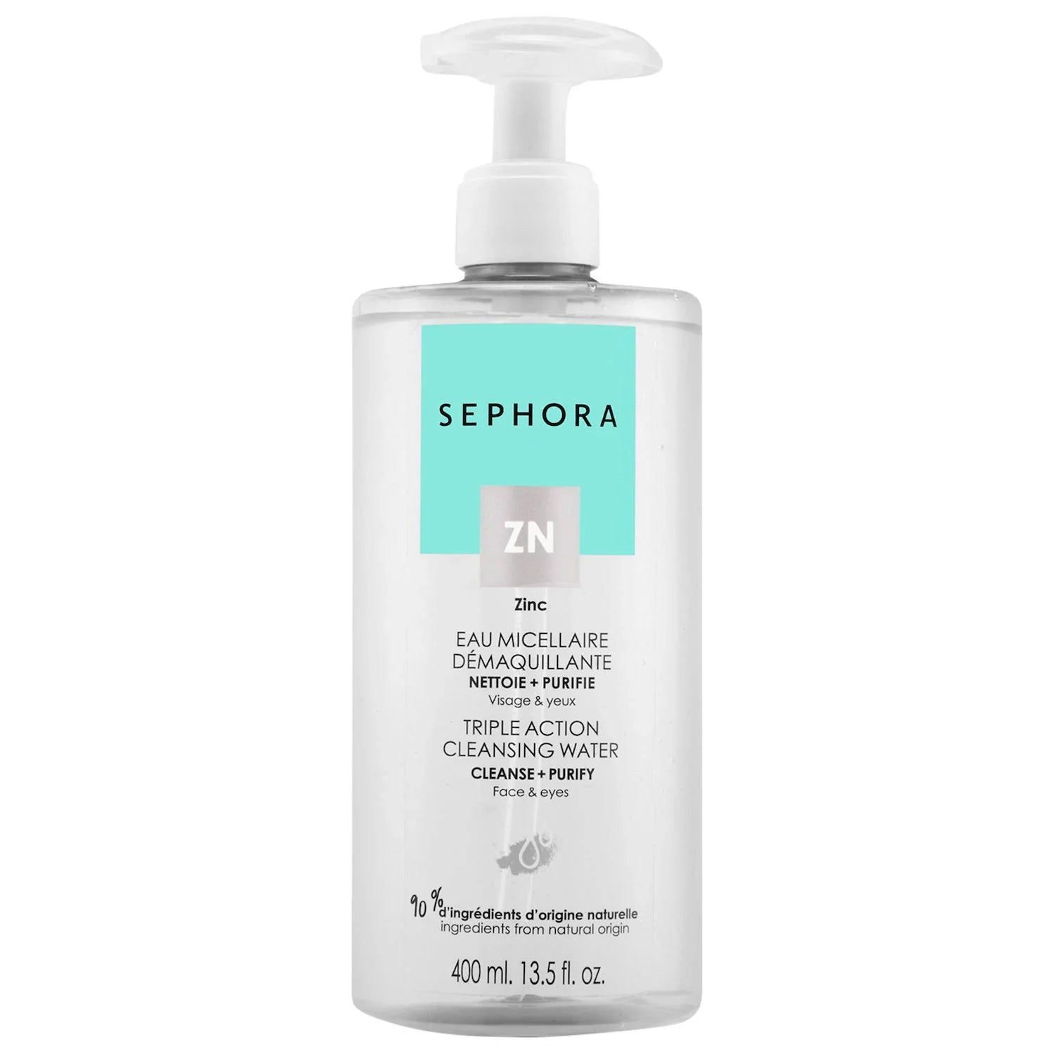SEPHORA ZINC EAU MICELLAIRE DÉMAQUILLANT 400ML