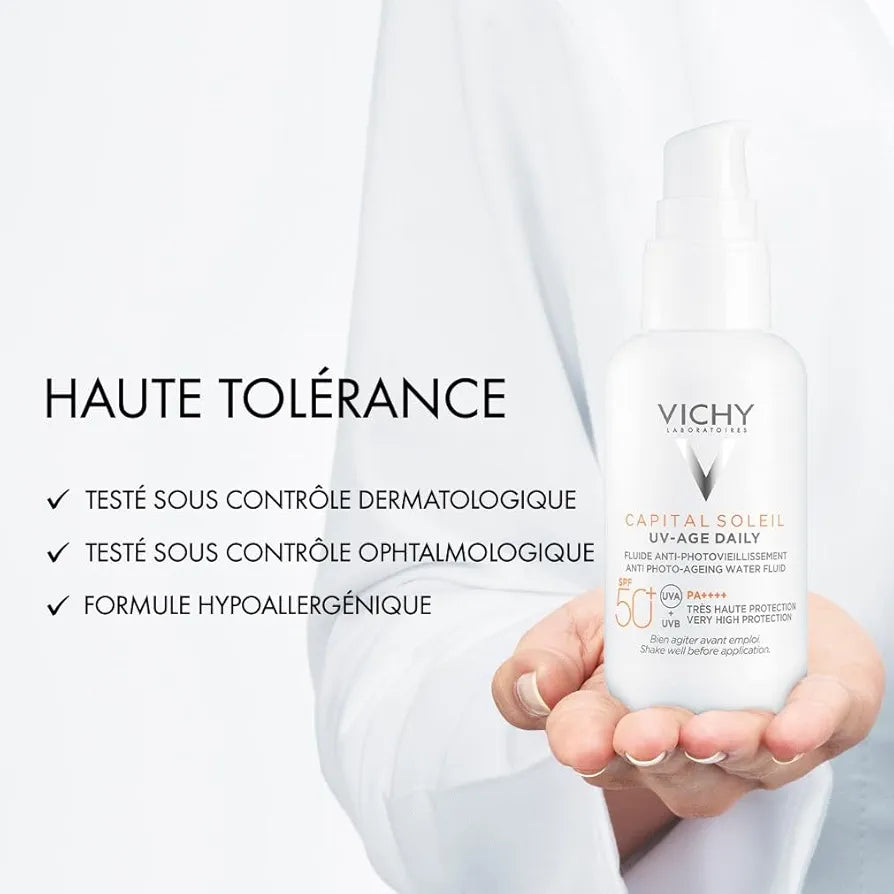 VICHY CAPITAL SOLEIL UV-AGE DAILY FLUIDE ANTI-PHOTOVIEILLISSEMENT SPF50+ TEINTÉ 40ML