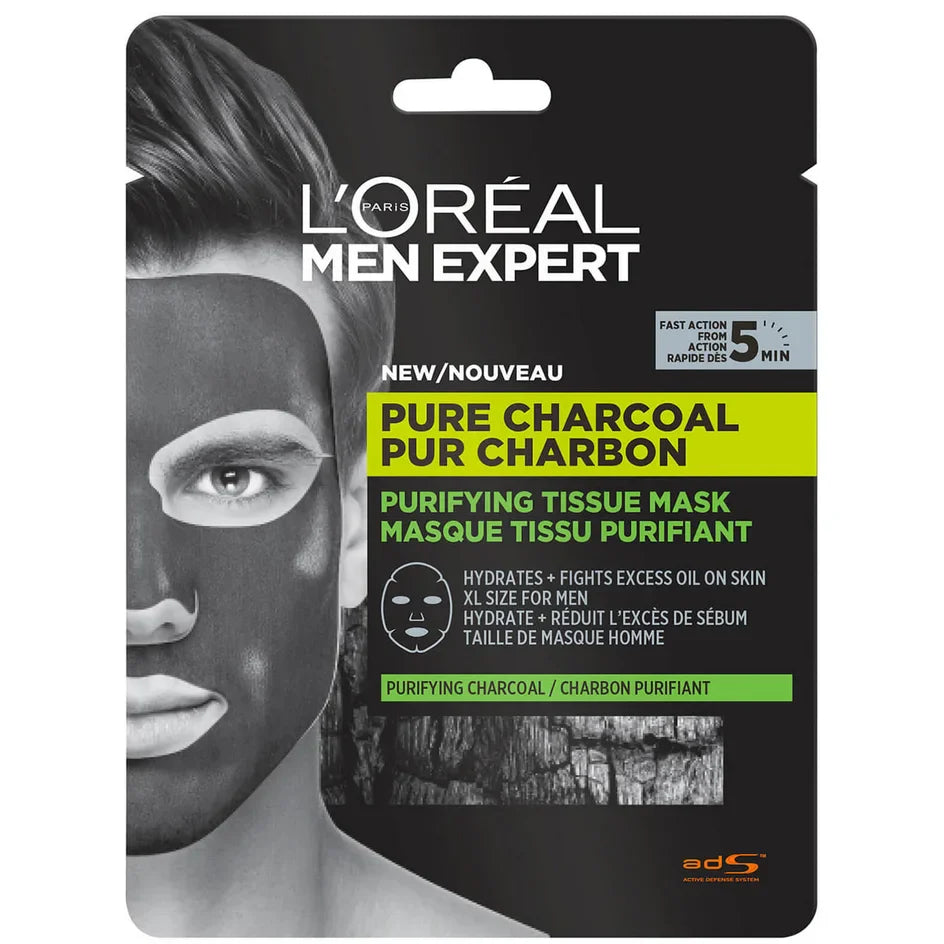 L’ORÉAL PARIS MEN EXPERT PUR CHARBON MASQUE TISSU PURIFIANT 30G