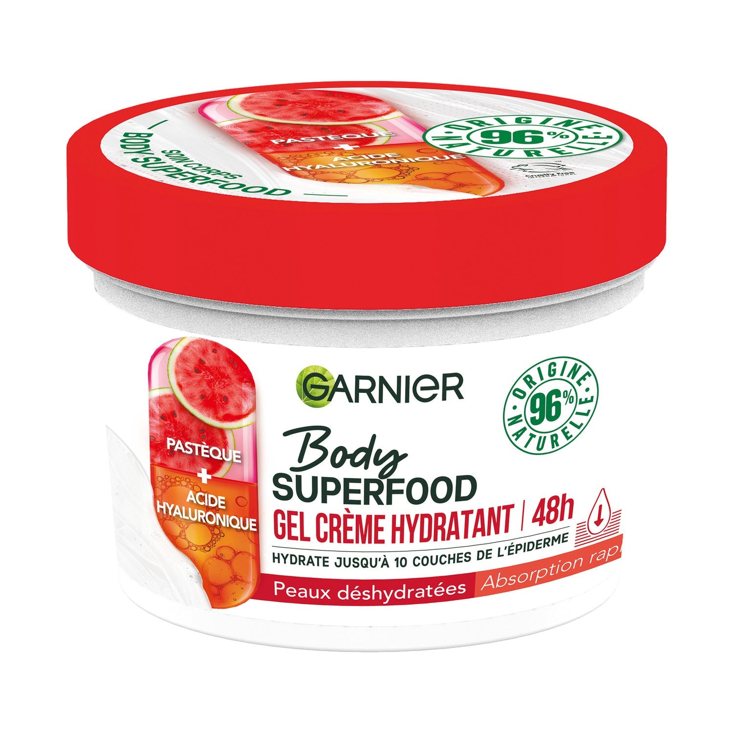 GARNIER SUPERFOOD SOIN CORPS GEL-CRÈME HYDRATATION 48H 380ML