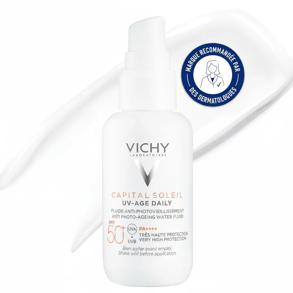 VICHY CAPITAL SOLEIL UV-AGE DAILY FLUIDE ANTI-PHOTOVIEILLISSEMENT SPF50+ TEINTÉ 40ML