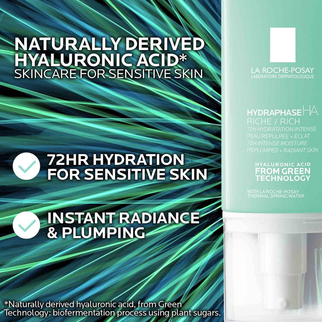 LA ROCHE POSAY HYDRAPHASE HA RICHE 72H HYDRATATION INTENSE PEAU REPULPÉE + ÉCLAT 50ML