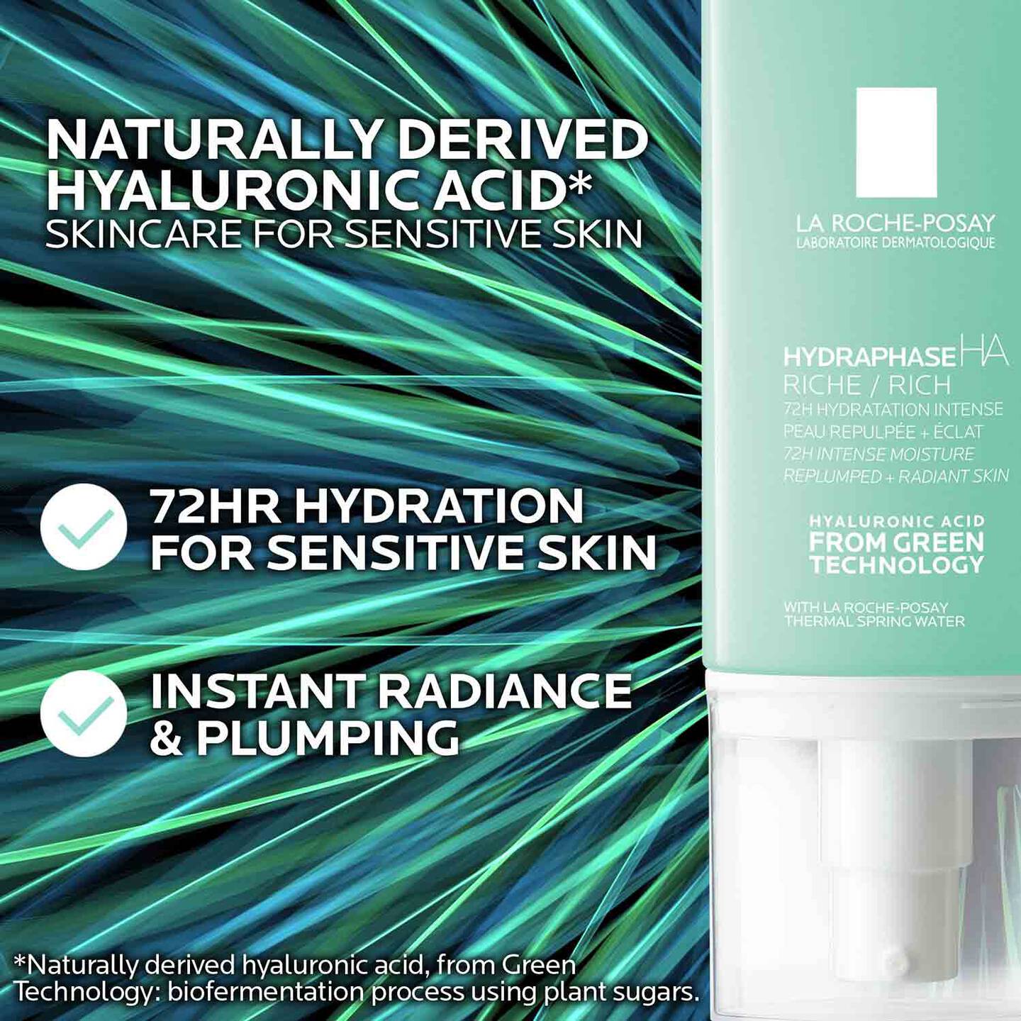 LA ROCHE POSAY HYDRAPHASE HA RICHE 72H HYDRATATION INTENSE PEAU REPULPÉE + ÉCLAT 50ML