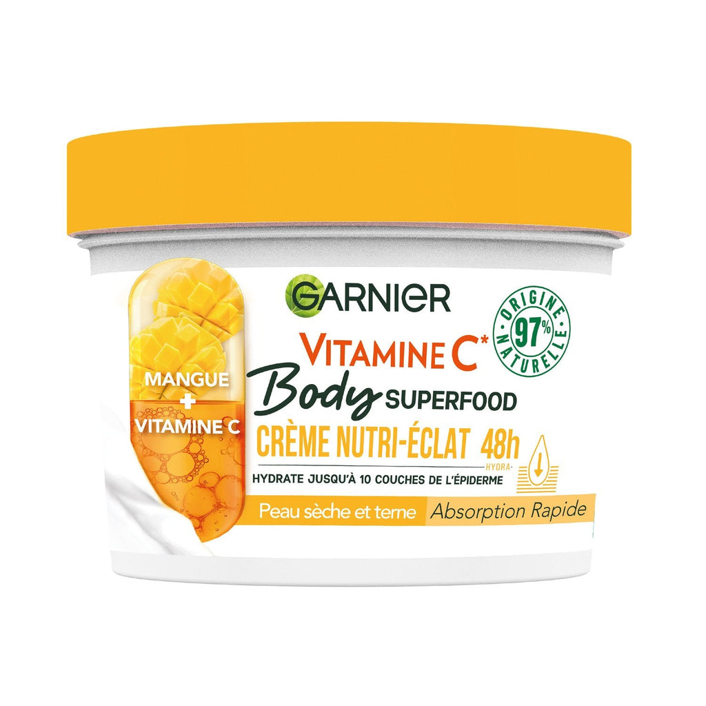 GARNIER VITAMINE C BODY SUPER FOOD CRÈME NUTRI-ÉCLAT 48H 380ML