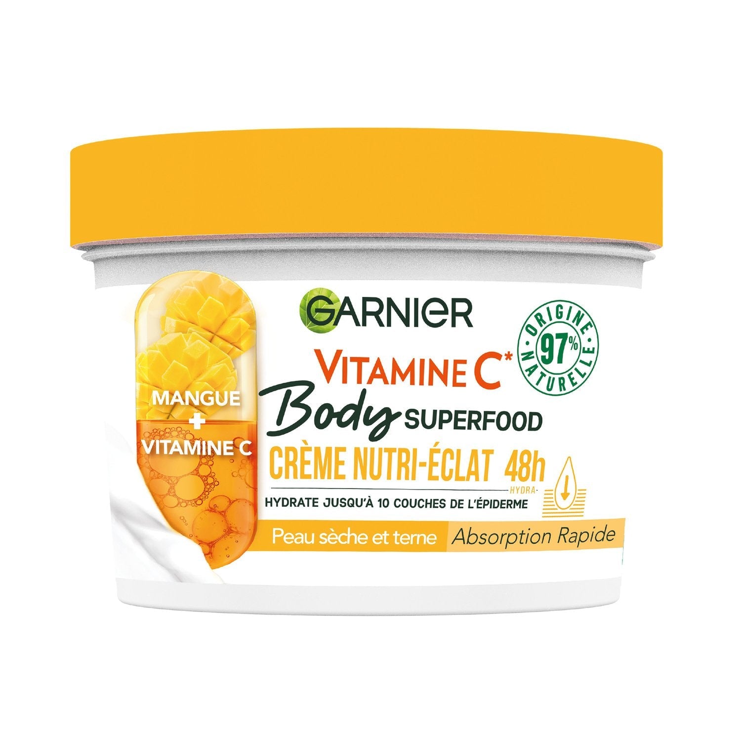 GARNIER VITAMINE C BODY SUPER FOOD CRÈME NUTRI-ÉCLAT 48H 380ML