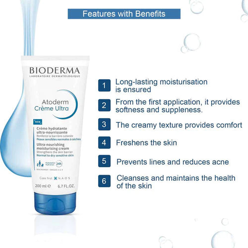 BIODERMA ATODERM CRÈME ULTRA SOIN HYDRATANT ULTRA-NOURRISSANT 200ML