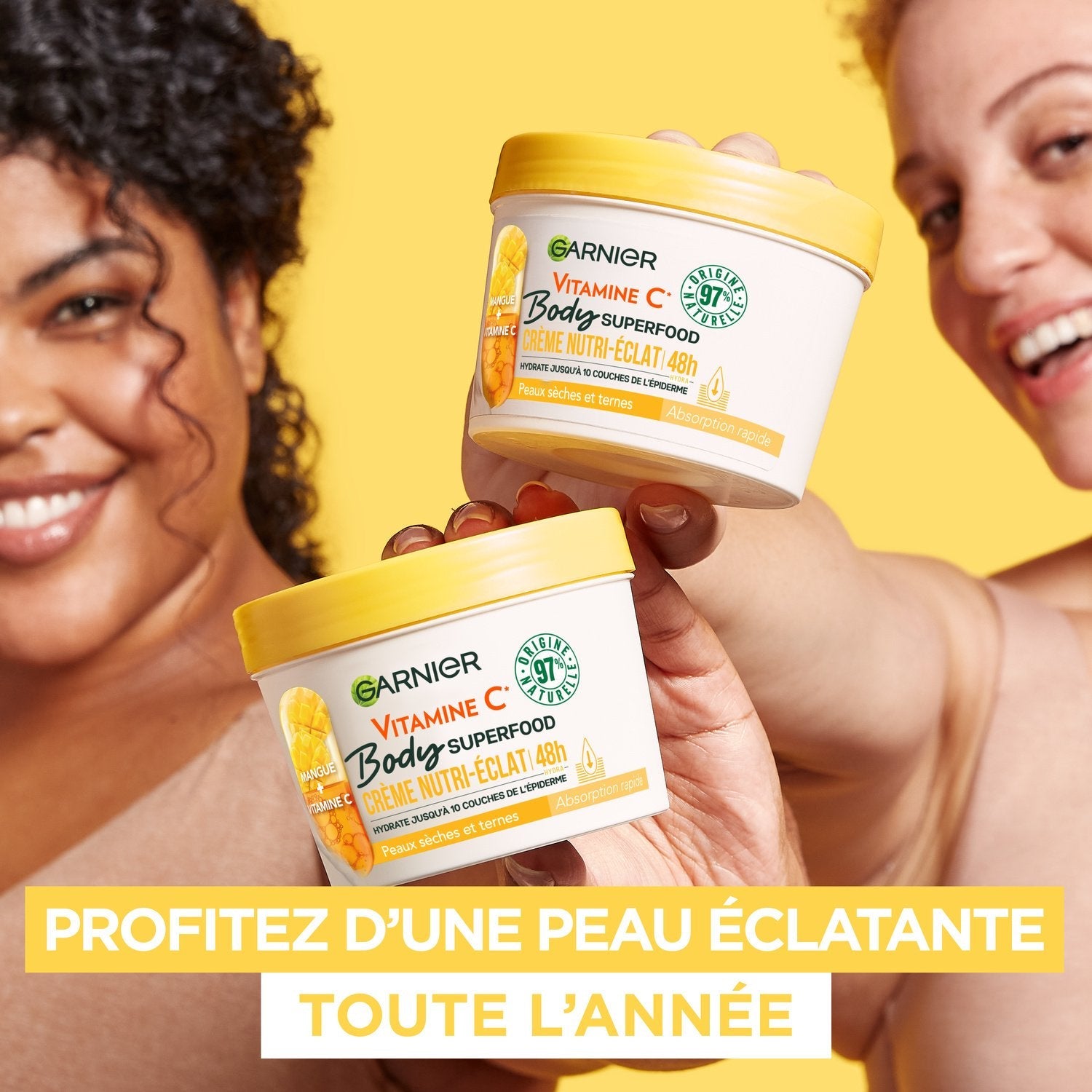 GARNIER VITAMINE C BODY SUPER FOOD CRÈME NUTRI-ÉCLAT 48H 380ML