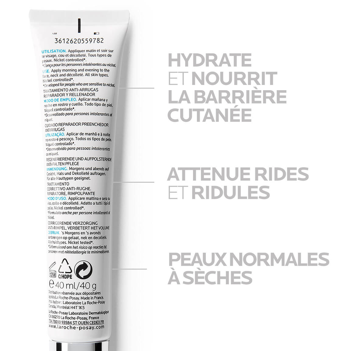 LA ROCHE POSAY HYALU B5 ANTI-WRINKLE CARE REPAIRING REPLUMPING  40ML