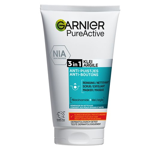 GARNIER PURE ACTIVE 3 EN 1 ARGIL ANTI-IMPERFECTION 150ML