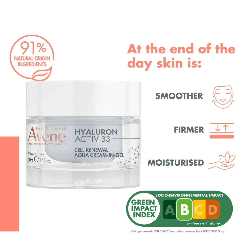 AVÈNE HYALURON ACTIVE B3 CELL RENEWAL AQUA CREAM-IN-GEL 50ML