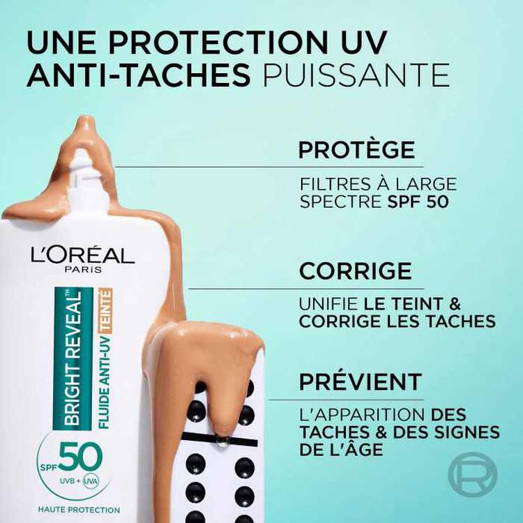 L’ORÉAL PARIS BRIGHT REVEAL FLUIDE ANTI-UV TEINTÉ SPF50+ 50ML