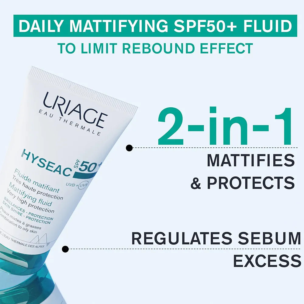 URIAGE HYSEAC FLUIDE MATIFIANT TREA HAUTE PROTECTION  SPF50+ HYDRATE 50ML