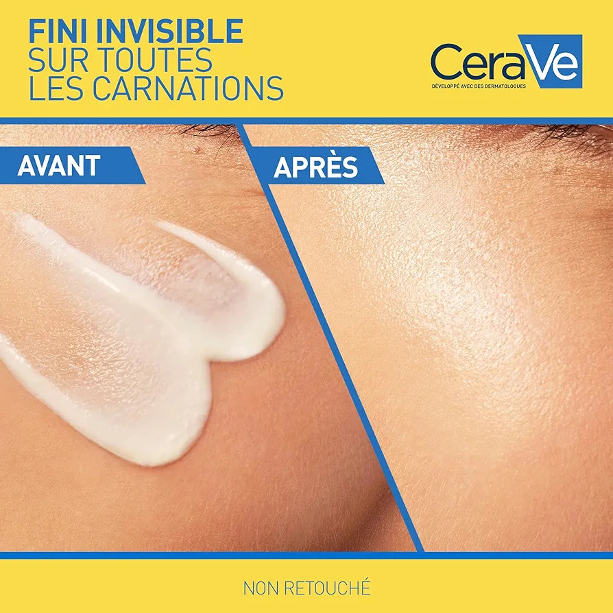 CERAVE FLUIDE HYDRATANT INVISIBLE , PEAUX NORMALES À SÈCHES SPF 50 PA++++ 50 ML
