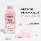 GARNIER SKIN ACTIVE SOLUTION MICELLAIRE TOUT EN 1 À L'EAU DE ROSE PEAUX TERNES ET SENSIBLES 400ML